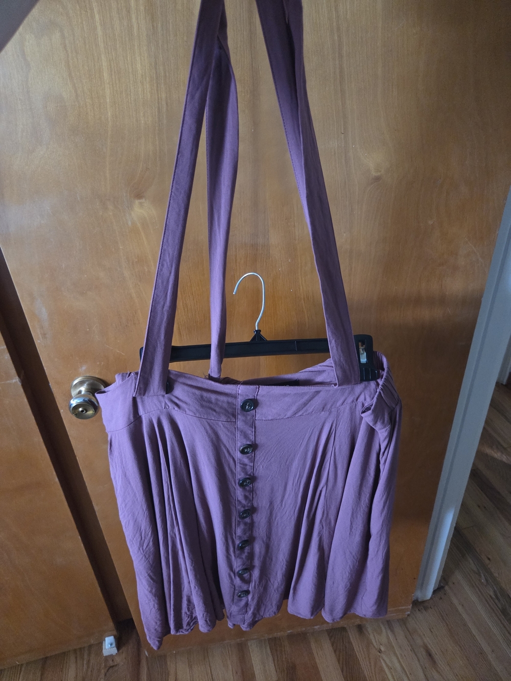 torrid Plum Button-Front Circle Skirt - Picture 5 of 6